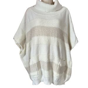 soft Surrounding Cowl Neck Poncho Sweater sz S/M